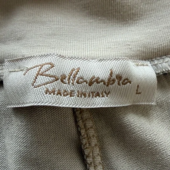 Bellambra Italy Womens Silk Blend Palazzo Pants Size L Wide Leg Resort Boho - Picture 12 of 15